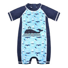 Honeyzone Toddler Swimwear Big Shark Print Surfing Suit Baby Boy Swimming Suit  One-piece Swimsuit BeachWear For Children 2024 - buy cheap