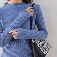 100% Cashmere Knitted Jumpers Female 4Colors Winter Warm O-neck Long sleeve Pullovers Women Best Quality Sweaters 2024 - buy cheap