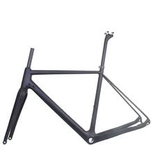 700C carbon gravel bike frame Thru Axle 142X12mm carbon road bike disc frame for carbon cyclocross bicycle 49/52/54/56/58cm 2024 - buy cheap