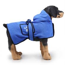 Roupão de cachorro super absorvente, luxuoso, 100%, de microfibra, toalha de secagem para cães grandes, médios e pequenos 2024 - compre barato