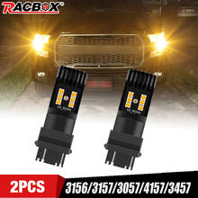 Luces Led amarillas para coche, bombillas de freno, luz de estacionamiento, señal de giro, luz amarilla ámbar de 12V, 1300LM, 3156, 3157, 4157, 4057 2024 - compra barato