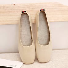 New 2021 Stretch Knit Fabric Shoes Spring New Women Flat Heel Anti Skid Ballet Flats Shoes Slip on Breathable Loafer Female 2024 - buy cheap