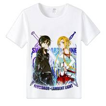 Camiseta masculina do anime cos sword art online casual 2024 - compre barato