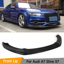 Car Front Bumper Lip Spoiler for Audi A7 Sline S7 2012 - 2014 Non for Standard Carbon Fiber Front Bumper Lip Spoiler Splitters 2024 - buy cheap