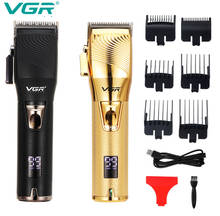 VGR Barber Professional LCD Digital Hair Trimmer USB Rechargeable Electric Hair Clipper Men's Cordless Haircut R-280 2024 - buy cheap