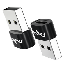 Fasgear-Adaptador USB a tipo C, convertidor hembra a USB macho para iPhone, MacBook, Samsung S20, conector USB C, 2 uds. 2024 - compra barato