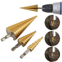 4-12 4-20 4-32 mm HSS Titanium Coated Step Drill Bit Drilling Power Tools for Metal High Speed Steel Wood Hole Cutter Cone Drill 2024 - buy cheap