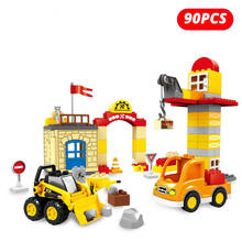 90PCS City Urban Construction Engineering Excavator Building Block Worker Figure Diy Brick Set Compatible with brick 2024 - buy cheap