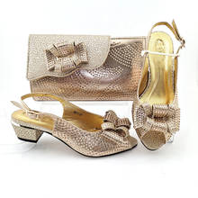 Doershow-zapatos italianos y bolsas que combinan con zapatos y bolso, decorados con diamantes de imitación, conjunto de zapatos nigerianos de boda para mujer HYD1-9 2024 - compra barato