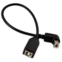 LBSC USB 2,0 B Женский вниз 90 Угол B Мужской принтер короткий удлинитель Кабель адаптер 2024 - купить недорого