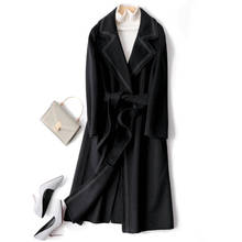 Long Black Wool Coat Female Jacket Spring Autumn Korean Elegant Fashion Ladies Coats Overcoat Women Manteau Femme 1026 KJ4071 2024 - buy cheap