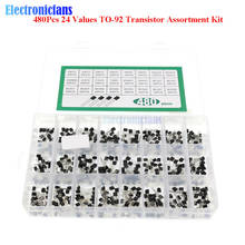 480Pcs/lot 24 Values TO-92 Transistor Triode Assortment Box Kit BC327 BC337 2N2222 3904 3906 S8050 8550 9012 PNP NPN Transistors 2024 - buy cheap
