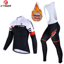 X-tiger-Conjunto de ropa térmica de invierno para ciclismo, Jersey polar de manga larga, ropa cálida para bicicleta de montaña 2024 - compra barato