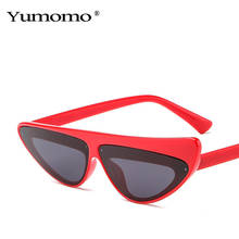 Очки солнцезащитные женские «кошачий глаз», модные нестандартные брендовые дизайнерские черные солнечные очки в винтажном стиле, UV400 2024 - купить недорого