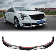 For Cadillac XTS 2018 2019 Car Front Bumper Lip Lower Cover Spoiler Body Kit Glossy Black ABS Plastic Auto Accessories 2024 - buy cheap