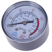 Manómetro de presión de aire para compresor de aire, barra de carcasa de plástico, 13mm, 1/4 Bsp, 0 ~ rosca de 180 PSI(0 ~ 12Bar), doble escala, nuevo 2024 - compra barato