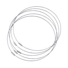 10 Strands/lot 1mm Stainless Steel Wire Necklace Cord for DIY Jewelry Making Findings with Brass Screw Clasp 17.5" 2024 - buy cheap