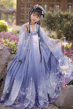 2022 chinese traditional fairy costume ancient han princess clothing national hanfu outfit dress stage dress folk dance costume 2024 - buy cheap