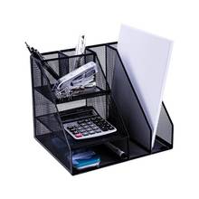 Iron Desktop Storage Rack Shelf File Magazine Bookend Office Rack Stationery Organizer Holder With Pen Holder For Office Home 2024 - buy cheap