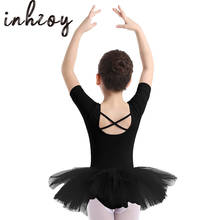 Children Cotton Gymnastics Leotard Ballet Dress Kids Short Sleeve Dance Leotard Tutu Dance Wear Ballerina Costume Girl 2-10 Yeas 2024 - buy cheap