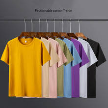 Camisa slim masculina de manga curta, camiseta com 8 cores básicas de cor sólida para homens jovens, tamanho 3xg, gola redonda, casual, 2020 2024 - compre barato
