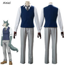 New Anime Beastars Costume Wolf Legoshi Suit Set Shirt Vest Pants Tie School Uniform Halloween Cosplay Mask 2024 - buy cheap