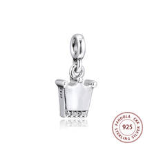 Ckk bracelete de prata esterlina 925, adorno com pingente de coroa para fazer joias, pérolas e charmosos 2024 - compre barato