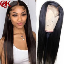 QueenKing/человеческие волосы, искусственные волосы для черных женщин, Remy, прямые, кружевные, передние, с отбеливающими узлами 2024 - купить недорого
