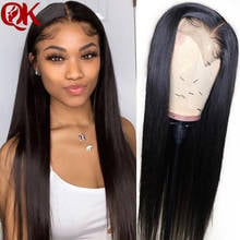 QueenKing Hair Human Hair Wigs PrePlucked For Black Women Remy Brazilian Straight Lace Front Wig With Baby Hair Bleached Knots 2024 - buy cheap