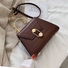 Stone Pattern PU Leather Crossbody Bags For Women 2021 Small Cross Body Bag With Metal Handle Lady Shoulder Bag Luxury Handbags 2024 - buy cheap