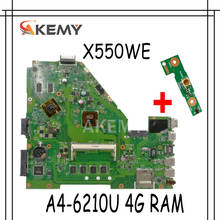 X550WEK Laptop Motherboard For Asus X550WE X550W D552W X552E X550EP A4-6210U 4G RAM Original Mainboard 100% test ok 2024 - buy cheap