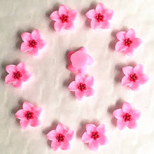 100 шт. 14 мм светло-розовые полимерные цветы украшения поделки с плоской задней стороной кабошон для скрапбукинга Diy аксессуары 2024 - купить недорого