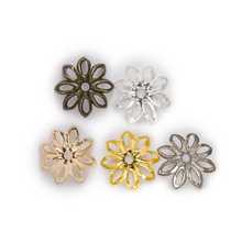 Cuentas de pétalos de flores para fabricación de joyas, accesorios de bricolaje de 11-14mm, 100 unidades 2024 - compra barato