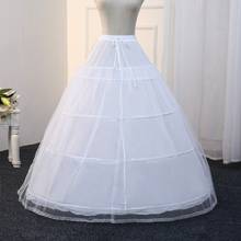 Vestido de novia de 4 aros, enagua debajo de la falda, de línea A accesorios de crinolina, novedad 2024 - compra barato