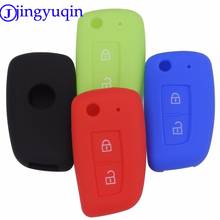 Jingyuqin capa protetora de silicone para chave remota, para nissan qashqai, 2 botões 2024 - compre barato