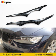 Carbon Fiber Car Eyebrows For BMW 3Series 2door coupe 320i 325i 330i 335i 2007 2008 2009 year E92 E93 car lamp front eyelid 2024 - buy cheap