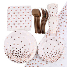 Toalha de mesa com tema de bronzeamento, descartável, série rosa, prato, copo, guardanapo, toalha para festa de casamento 2024 - compre barato