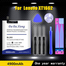 High quality BL265 for Lenovo XT1662 Battery For MOTO M XT1663 Bateria 4900mAh Batterie 2024 - buy cheap