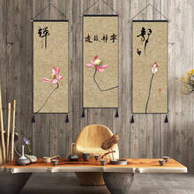 Chinese Style Plants Lotus Wall Art Scroll Paintings Canvas Poster Decorative Painting for Bedroom Living Room 2024 - buy cheap