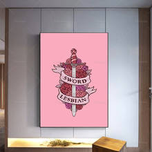 SWORD LESBIAN Canvas Art Posters and Prints Wall Art Canvas Painting Picture Laundry Room Art Wall Decor 2024 - buy cheap