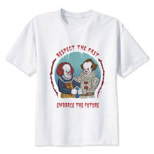 It Clown Pennywise T-shirt Men Summer T-shirt Boy Print Tshirt Anime T Shirt Brand Clothing White Color Tops Tees 2024 - buy cheap