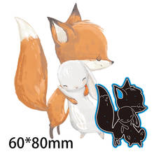New Metal Cutting Dies Scrapbooking Fox and Rabbit DIY Album Paper Card Craft Embossing Stencil Die 60*80mm 2024 - buy cheap
