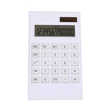 Calculadora de doble potencia, calculadora electrónica de escritorio con función estándar, pantalla LCD grande de 12 dígitos para la Oficina básica diaria 2024 - compra barato