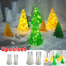 Epoxy Mold Christmas Tree Hand-made Mold Small Night Light Table Creative Mirror Silicone Mold Candle Holder Silicone Mold 2024 - buy cheap