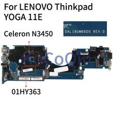 Kocoqin-placa-mãe para notebook, notebook, lenovo thinkpad yoga, 11e, core, n3450, sr2z6, celeron 01hy363, testada 100% 2024 - compre barato