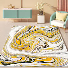 Alfombra moderna y abstracta de 200x300cm para cocina, sala de estar, dormitorio, mesita de noche, alfombrilla de suelo personalizada, en blanco y negro, amarillo 2024 - compra barato