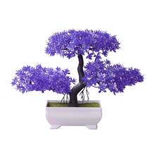 Beautiful Welcoming Pine tree Bonsai Simulation Artificial Potted Plant can Ornament Home Decor mini fake plant Bonsai with pot 2024 - buy cheap