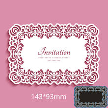 Troqueles de corte de Metal, flores rectangulares, invitaciones, álbum de recortes, plantilla de papel, tarjeta de gofrado de papel DIY, manualidades, 143x93mm 2024 - compra barato