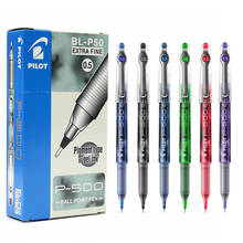 PILOT P500-bolígrafos de Gel extrafinos, punta de aguja de 0,5mm, escritura suave, tinta líquida recta, papelería japonesa, venta al por mayor, 12 piezas 2024 - compra barato