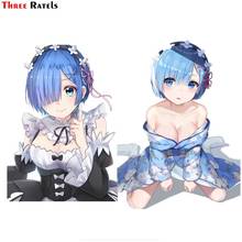 Three Ratels  FC709 rem re zero anime girl car decoration Stickers road bike decal 2024 - buy cheap